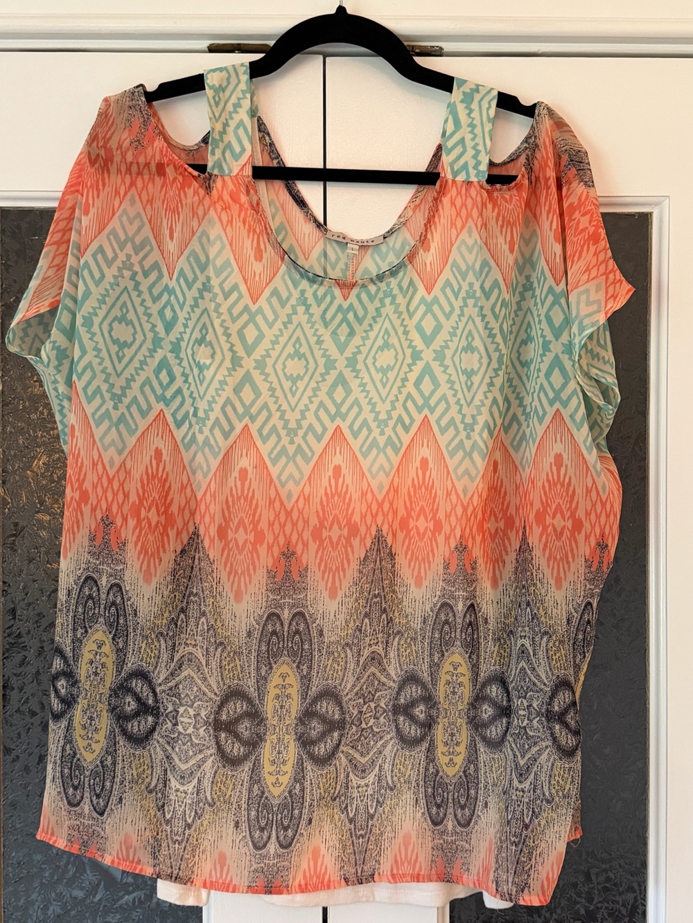 Cold Shoulder Blouse with Tank